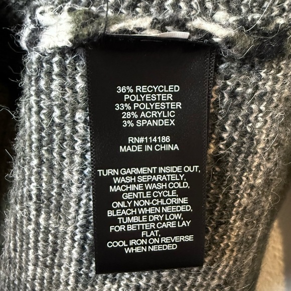 FRYE Olive Green Aztec South Western Women’s Open Cardigan Sweater Sz M - Picture 8 of 13